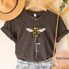 Be Kind Bee Positive Sunflowers T-shirt