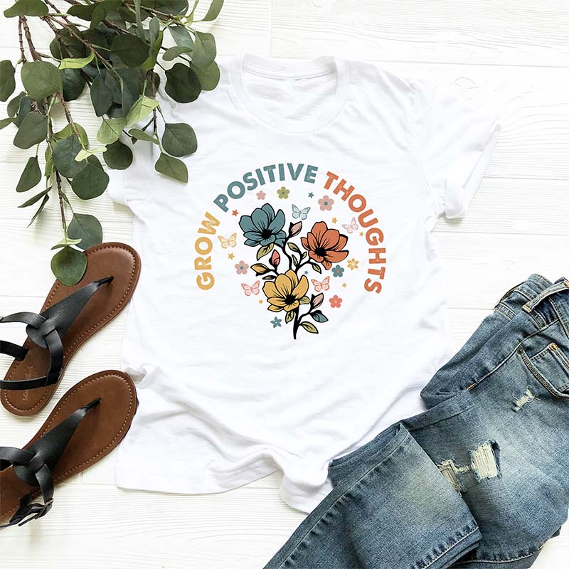 Grow Positive Thoughts Growth Mindset T-shirt