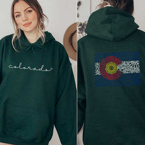 Colorado Flag Mountian Hoodie