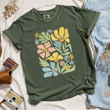 Colorful Boho Floral Summer Flowers T-Shirt