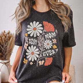 Boho Floral Best Mom Ever T-Shirt