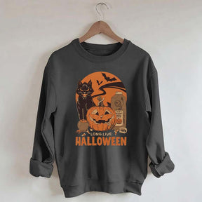 Vintage Black Cat Pumpkin Sweatshirt