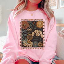 Boho Floral Cottagecore Fall Flowers Sweatshirt