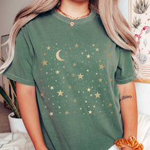 Comfort Colors Moon and Stars Celestial T-Shirt