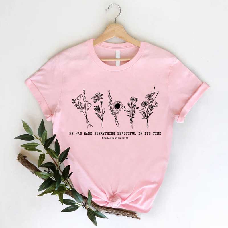 Wild Flowers Scripture Floral T-Shirt