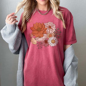 Boho Floral Bouquet Wildflowers T-Shirt