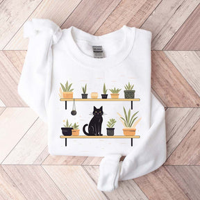 Cats and Plants Succulent Sweatshirt