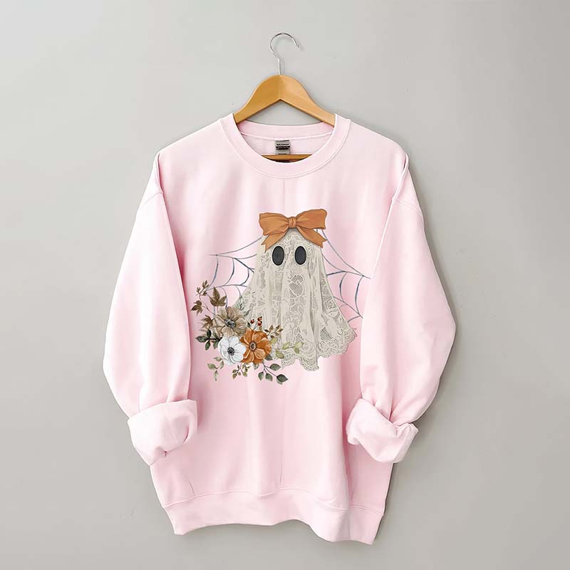 Halloween Lace Ghost Sweatshirt