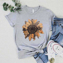 Sunflower Leopard Plant Lover T-Shirt