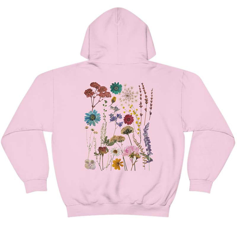 Vintage Pressed Girls Floral Hoodie