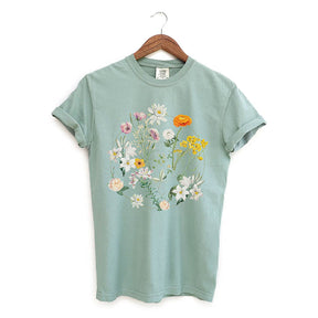 Floral Graphic Nature Dyed T-Shirt