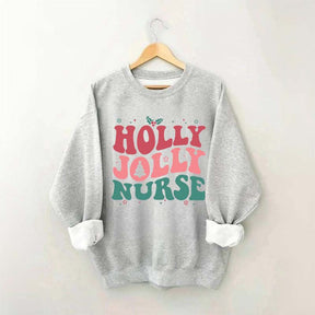 Holly Jolly Nurse Christmas Sweatshirt