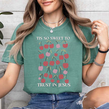 Tis so sweet to trust in Jesus Cherry T-Shirt