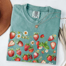 Strawberry Floral Graphic T-Shirt