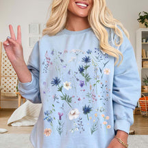 Cottagecore Wildflowers and Thistles  Sweatshirt