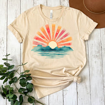 Sunset Rays Wavy T-Shirt