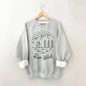 Run Wild Simple Mountain Sweatshirt