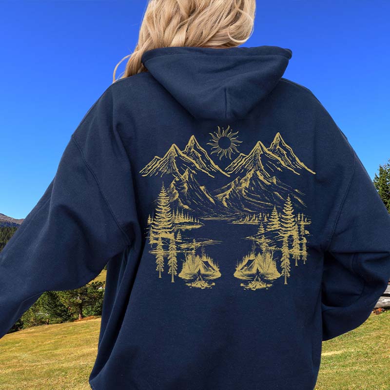 Nature Mountain Hiking Forest Core Hoodie