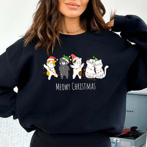 Meowy Christmas Happy Cat Year Sweatshirt