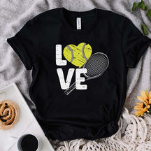 Tennis Love Sports Mom T-Shirt