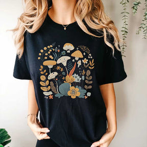 Retro Mushroom Boho Hippie T-Shirt