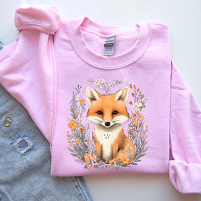 Cute Floral Fox Lover Sweatshirt