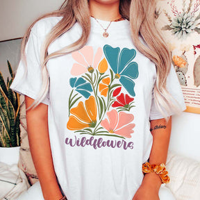 Retro Garden Wildflowers T-Shirt