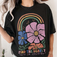 Find The Beauty In Everyday Boho Flowers T-Shirt