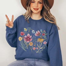 Fairycore Vintage pressed wildflower Sweatshirt