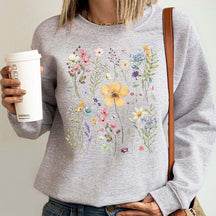 Wild Flowers Floral Fall Sweatshir