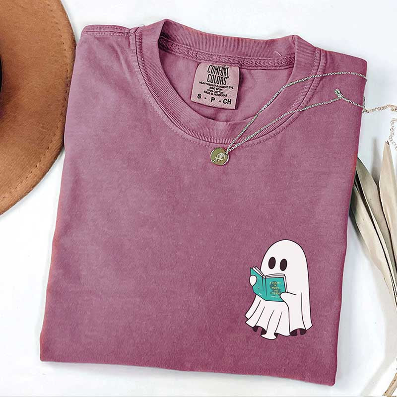 Halloween Cute Acotar Ghost Reading T-Shirt