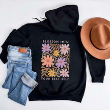 Aesthetic Blossom Into Your Best Self Hoodie