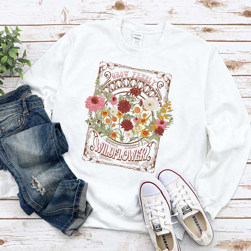 Grow Freely Wildflowers Sweatshirt