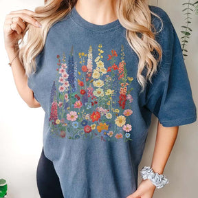 Comfort Colors Wildflower Retro Spring T-Shirt