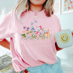 Boho Pressed Wildflower Lover T-Shirt