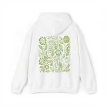 Retro Wildflowers Hoodie Forest Green Hoodie