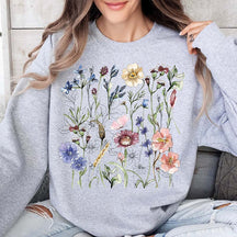 Boho Wildflowers Women Floral Sweatshirt