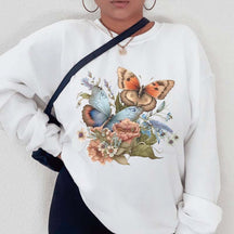 Butterfly Vintage Floral  Sweatshirt