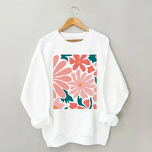 Flower Market  Pink Flowers Botanical Sweatshirt