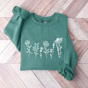 Wildflowers Floral Women Sweatshirt