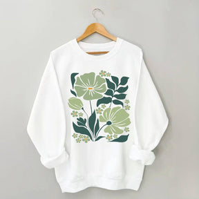 Trendy Green Flower Market Sweatshirt