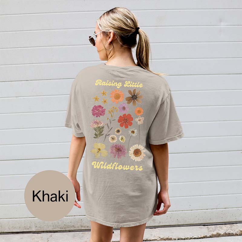 Trendy Boho Pressed Flower T-Shirt