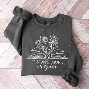 Just One More Chapter Rose Floral Sweatshirt