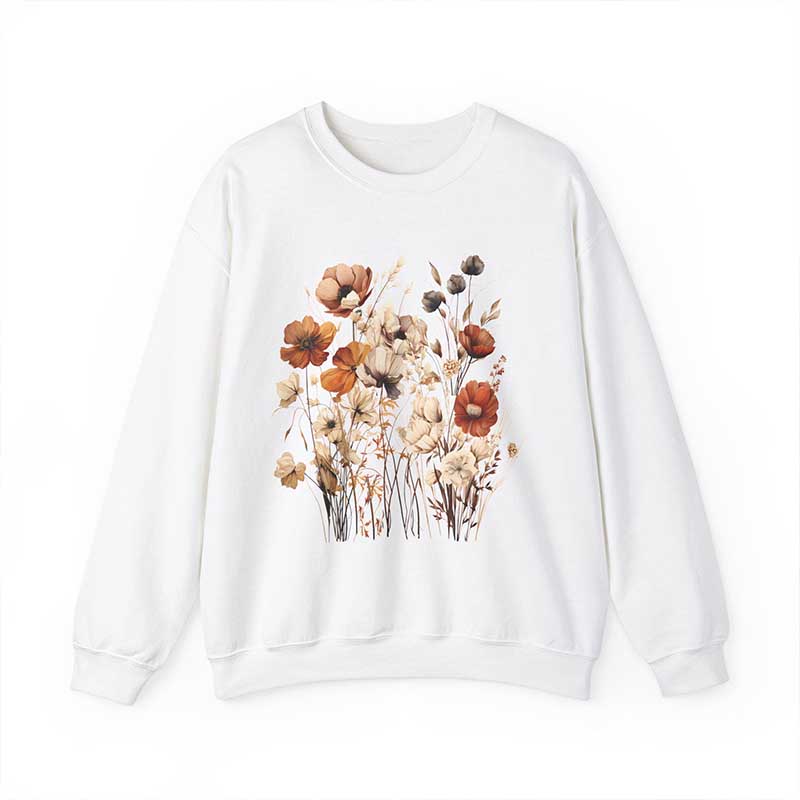 Boho Cottagecore Garden Botanical Floral Sweatshirt