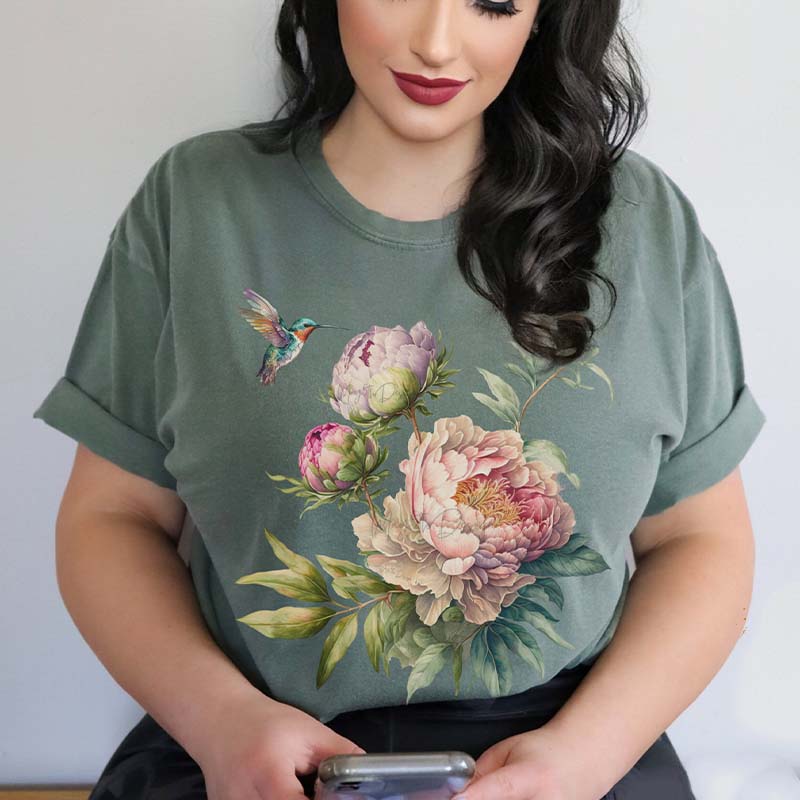 Peonies Gardening Floral T-Shirt