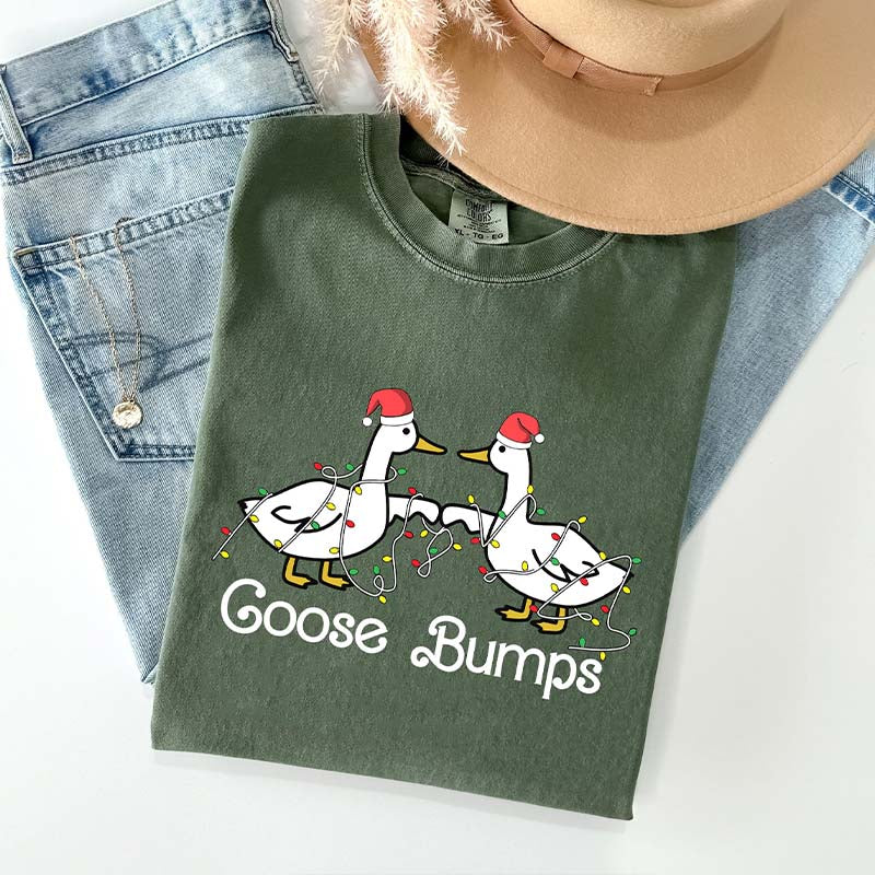 Goose Fist Bumps Santa T-Shirt