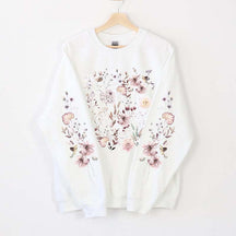 Cottagecore Pressed Flower Lover Wildflower Sweatshirt