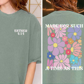 Boho Trendy Retro Floral Esther 4:14 T-Shirt