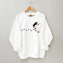 Cute Ghost Dog Halloween Black Sweatshirt