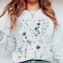 Cottagecore Wildflowers and Thistles  Sweatshirt